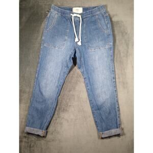 One Teaspoon Womens Jeans Sz Medium Shabbies Drawstring Boyfriend Style 24119